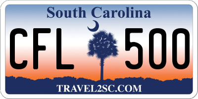 SC license plate CFL500