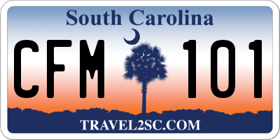 SC license plate CFM101
