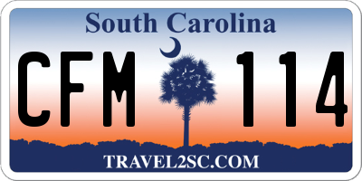 SC license plate CFM114