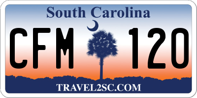 SC license plate CFM120