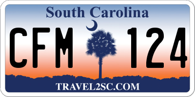SC license plate CFM124