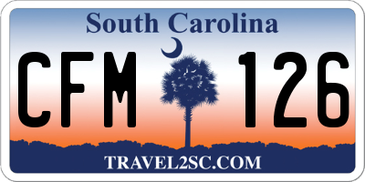 SC license plate CFM126