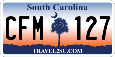 SC license plate CFM127