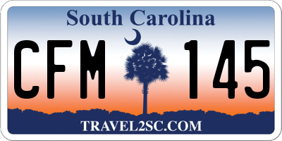 SC license plate CFM145