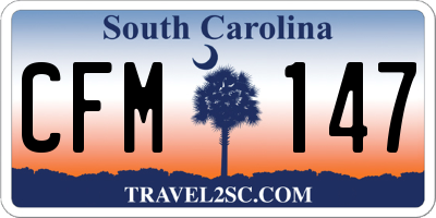 SC license plate CFM147