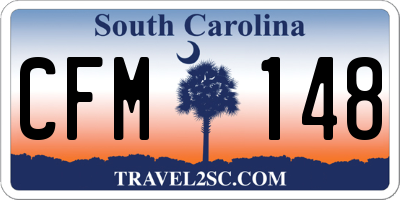 SC license plate CFM148