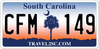 SC license plate CFM149