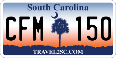 SC license plate CFM150