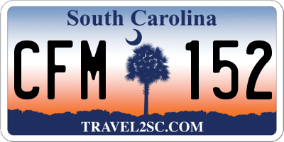 SC license plate CFM152