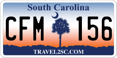 SC license plate CFM156