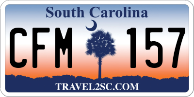SC license plate CFM157