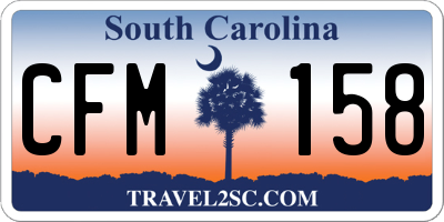 SC license plate CFM158
