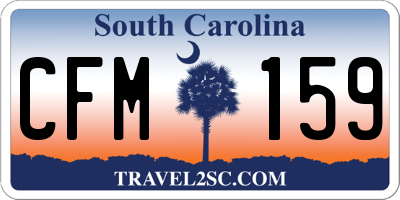 SC license plate CFM159