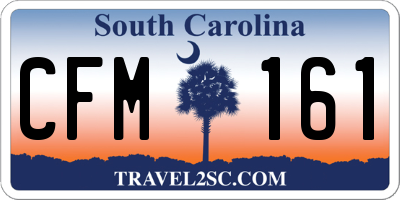 SC license plate CFM161