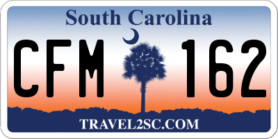 SC license plate CFM162