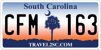 SC license plate CFM163