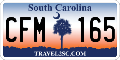 SC license plate CFM165