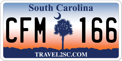 SC license plate CFM166