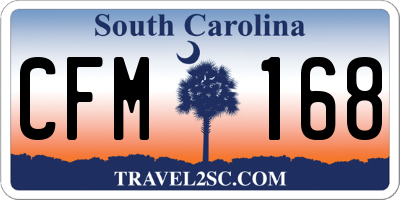 SC license plate CFM168