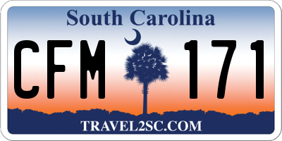 SC license plate CFM171