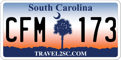 SC license plate CFM173
