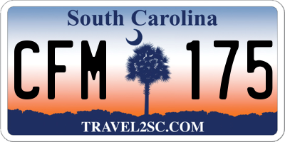 SC license plate CFM175