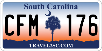 SC license plate CFM176