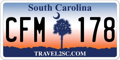 SC license plate CFM178