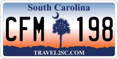 SC license plate CFM198