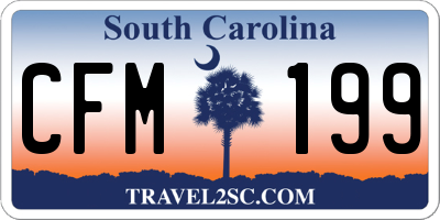 SC license plate CFM199
