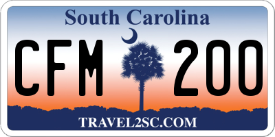SC license plate CFM200