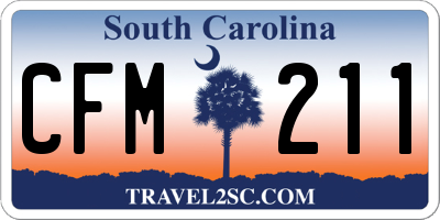 SC license plate CFM211
