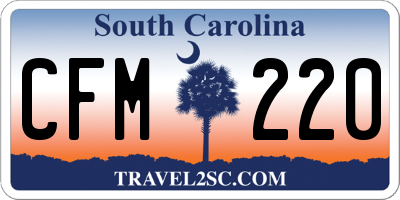 SC license plate CFM220