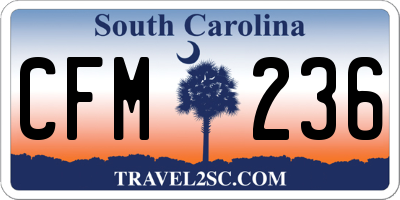 SC license plate CFM236