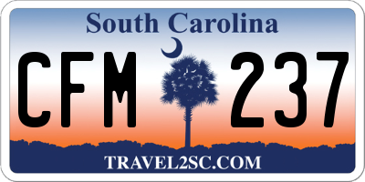 SC license plate CFM237