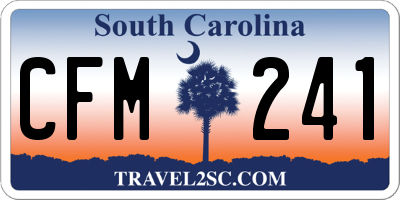 SC license plate CFM241