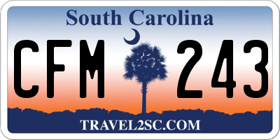 SC license plate CFM243