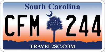 SC license plate CFM244