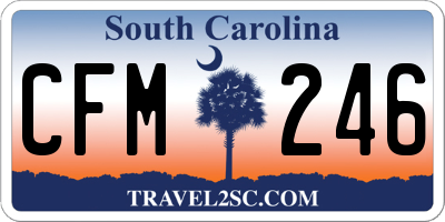 SC license plate CFM246
