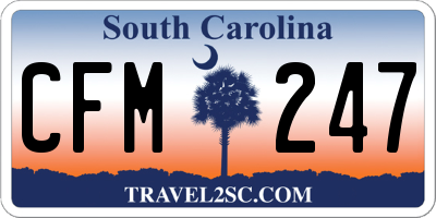 SC license plate CFM247