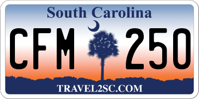 SC license plate CFM250