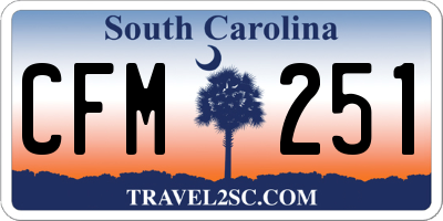 SC license plate CFM251
