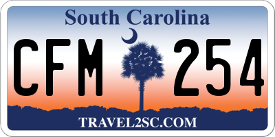 SC license plate CFM254