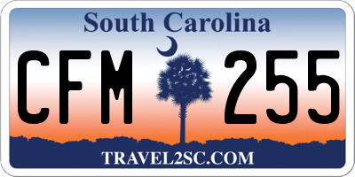 SC license plate CFM255