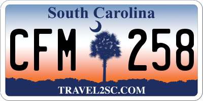 SC license plate CFM258