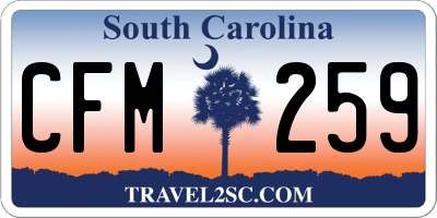 SC license plate CFM259