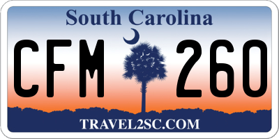 SC license plate CFM260