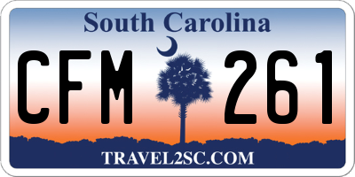 SC license plate CFM261