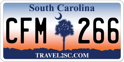 SC license plate CFM266