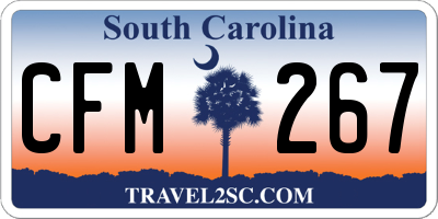 SC license plate CFM267